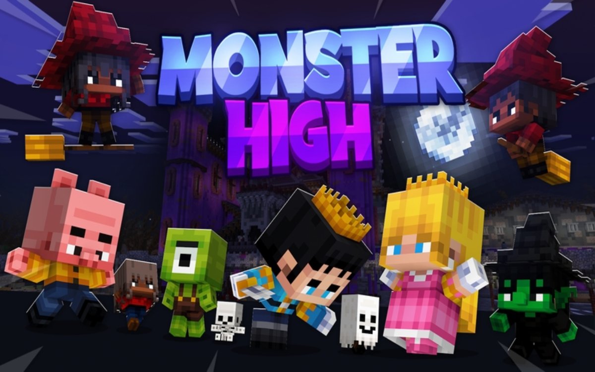 Cover art for Monster High, showing a stylized high school roleplay layout.
